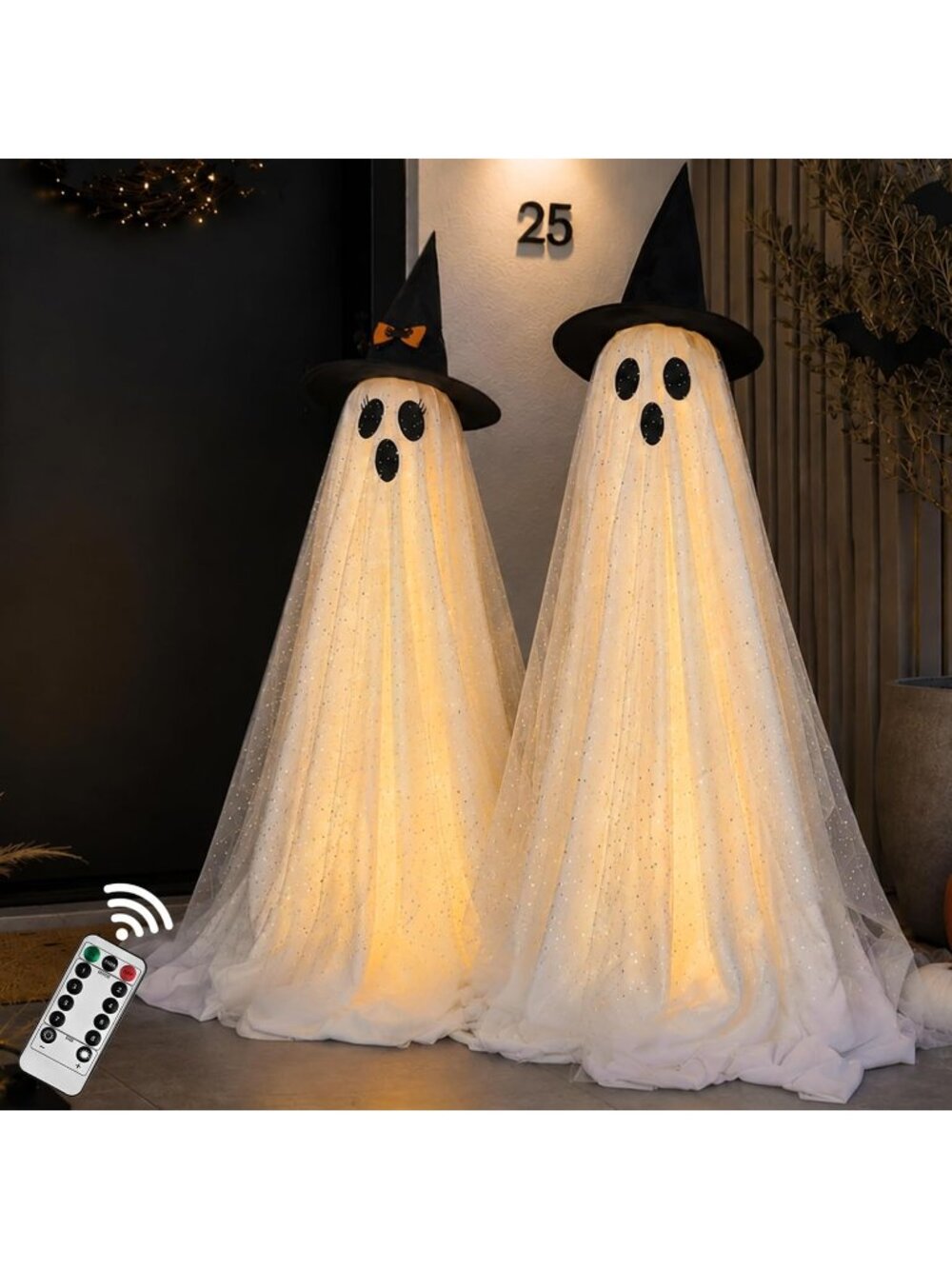 3pcs Hanging Ghost Decor Halloween Decorations Large Ghost Cute Garden Decor